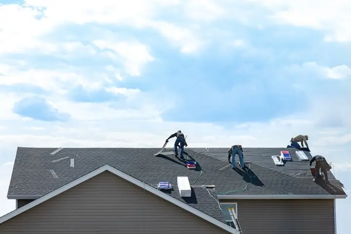 new roof being installed